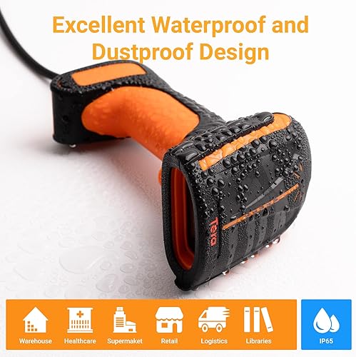 Miniatura 2 de Tera Pro Extreme Performance - Escáner de código de barras QR de grado industrial 1D 2D con cable con soporte resistente a caídas a prueba de polvo,