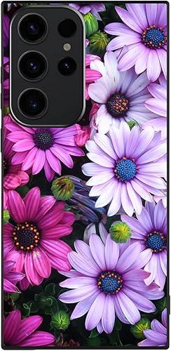 Miniatura 8 de Uiaoiais Funda para Galaxy S23 Ultra de 6.8 pulgadas, diseño de flores moradas en la naturaleza, para mujeres y niñas, elegante, delgada, a prueba