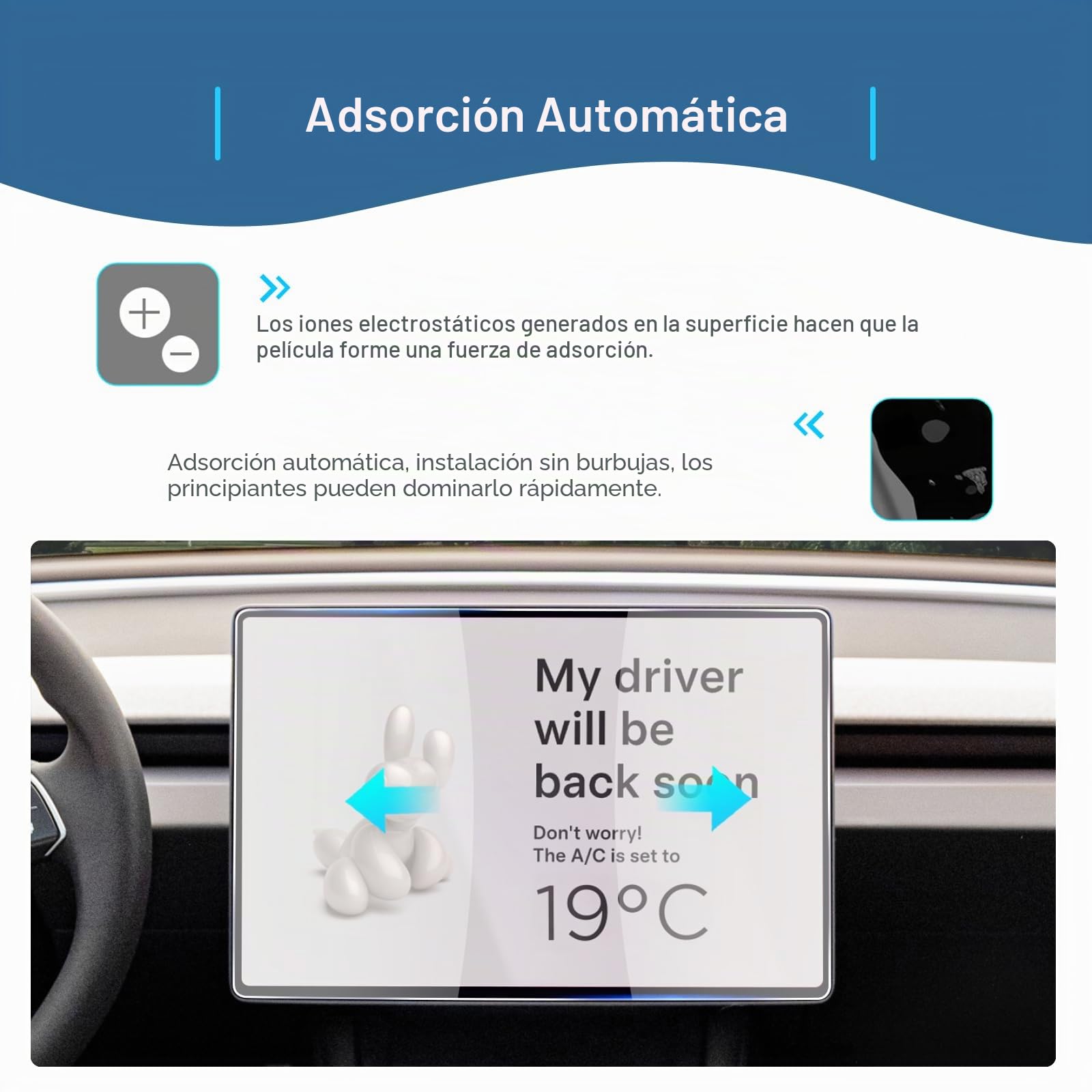 GAFAT Tesla Model Y Juniper 2025 2026/ Model 3 2024 2025 15,4" Protector de Pantalla de Navegación, Tesla Model Y 2025 Protector de Vidrio Templado, Model 3 Highland Touchscreen, 9H Antiarañazos