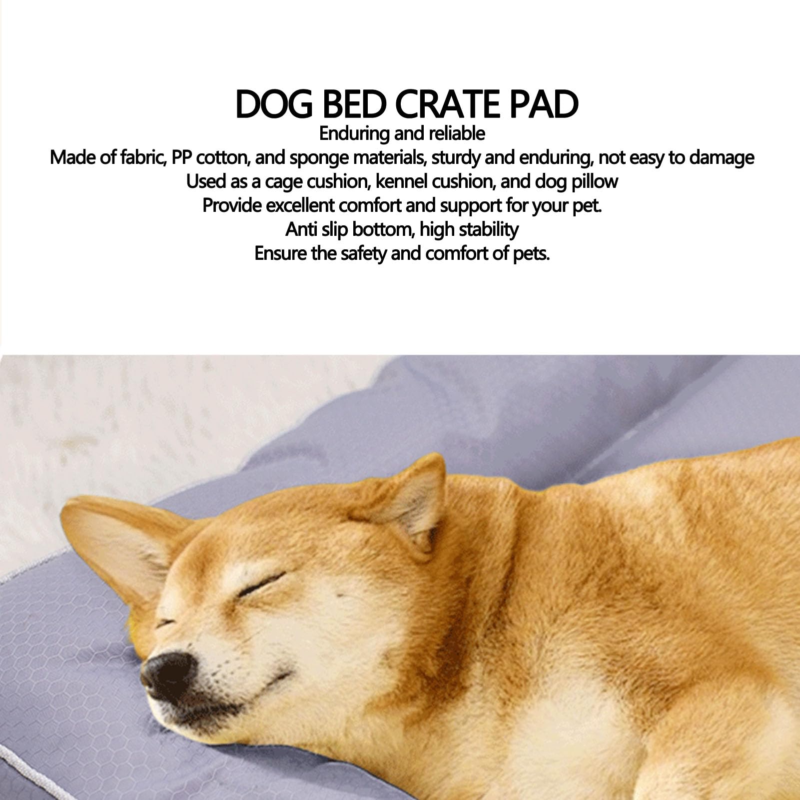 Coussin Imperméabilisant pour Cage de Lit pour Chien pour Un Repos Confortable pour Animaux de Compagnie, Tapis de Chenil Antidérapant pour Cage à Chien, Tapis pour Lavable en Machine pour