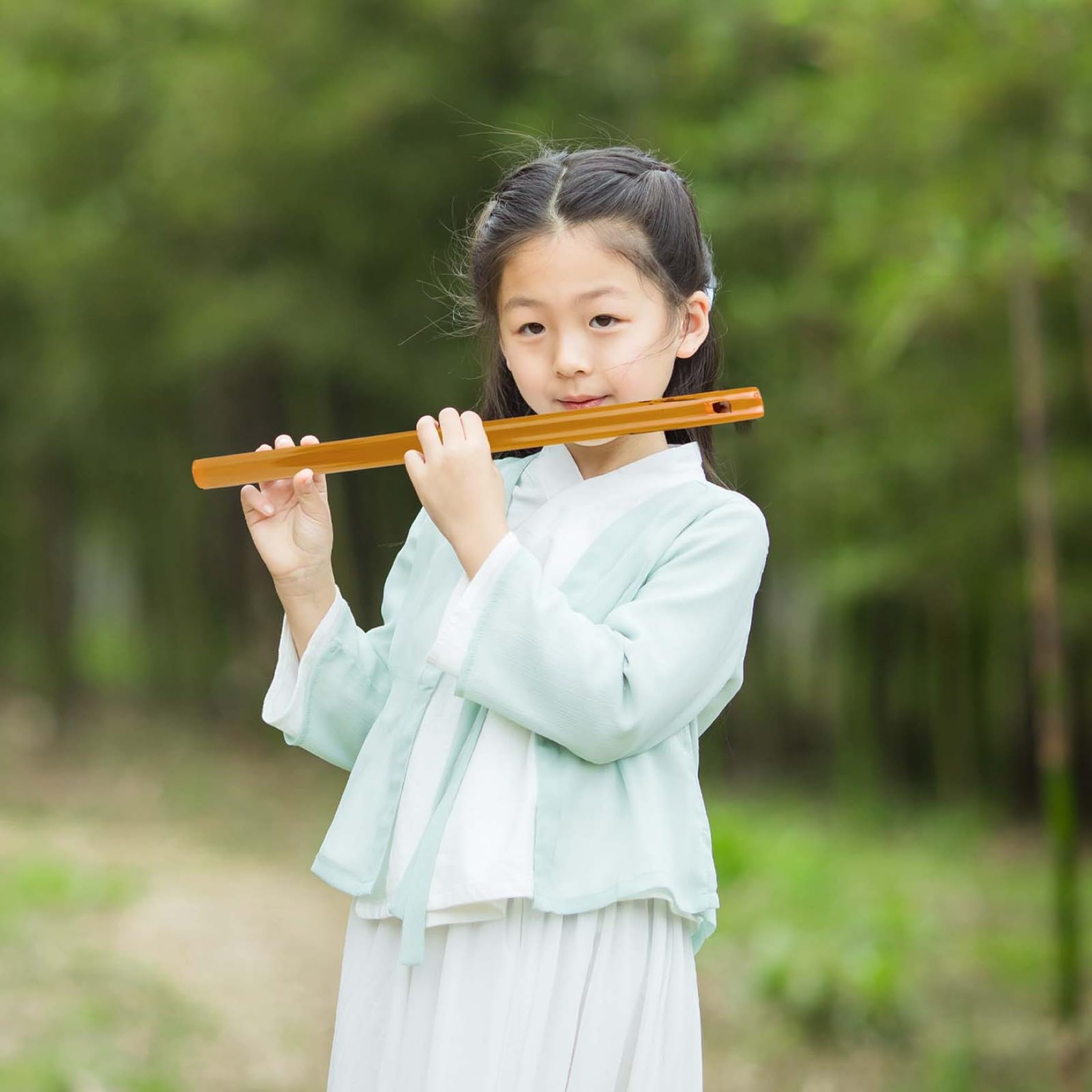 Clarinette traditionnelle à flûte en bambou à 6 trous, instrument de musique étudiant couleur bois