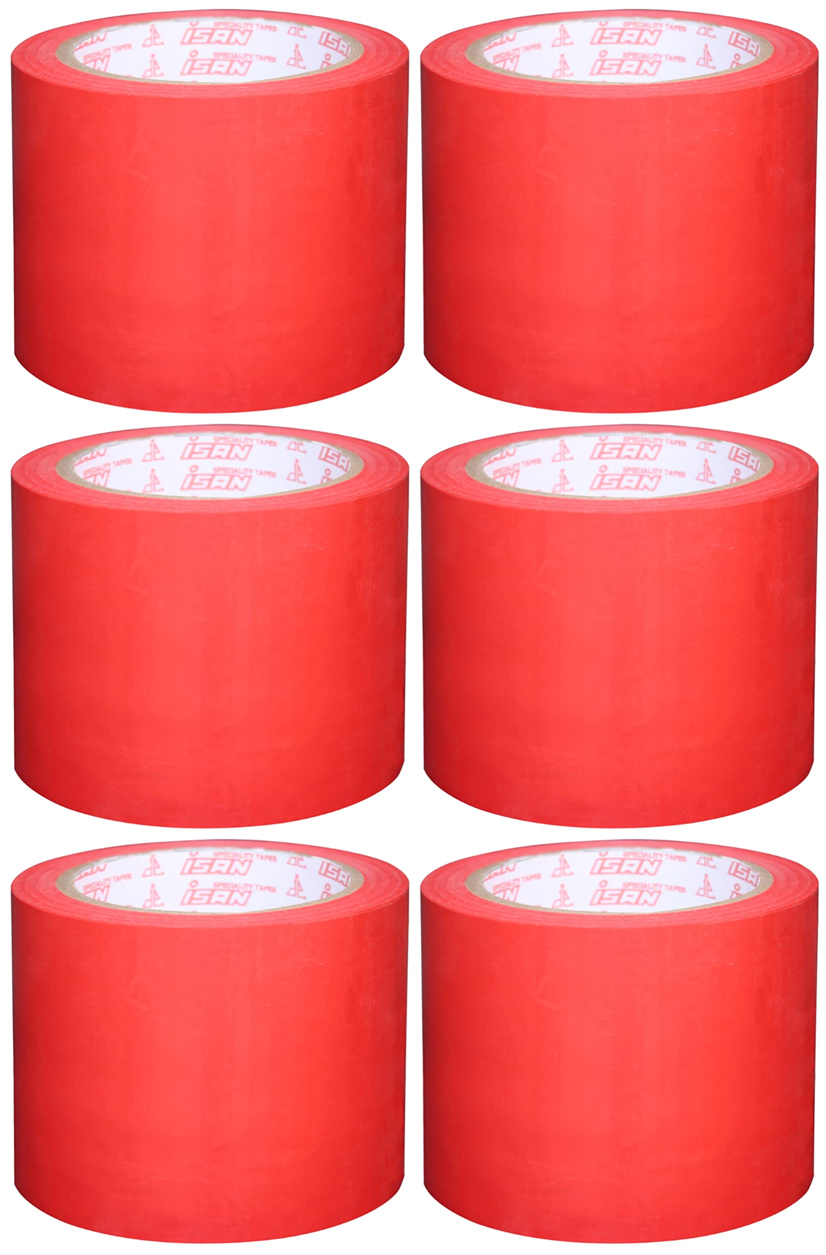 ISAN® Red Floor Marking Vinyl Tape 96mm (4" Approx) Width X 17m Length Non-Abresive PVC Tape (6 pcs.) (B09HCBVW5F) Amazon Price History, Amazon Price Tracker