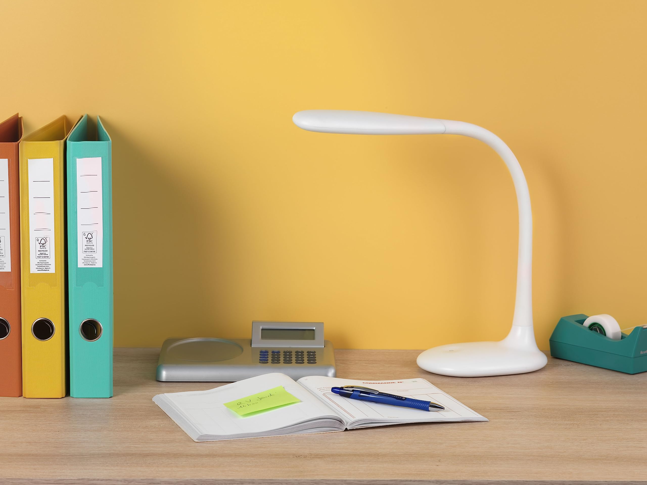 Unilux LED Schreibtischlampe Lucy, Lichtstärke/-farbe dimmbar, weiß
