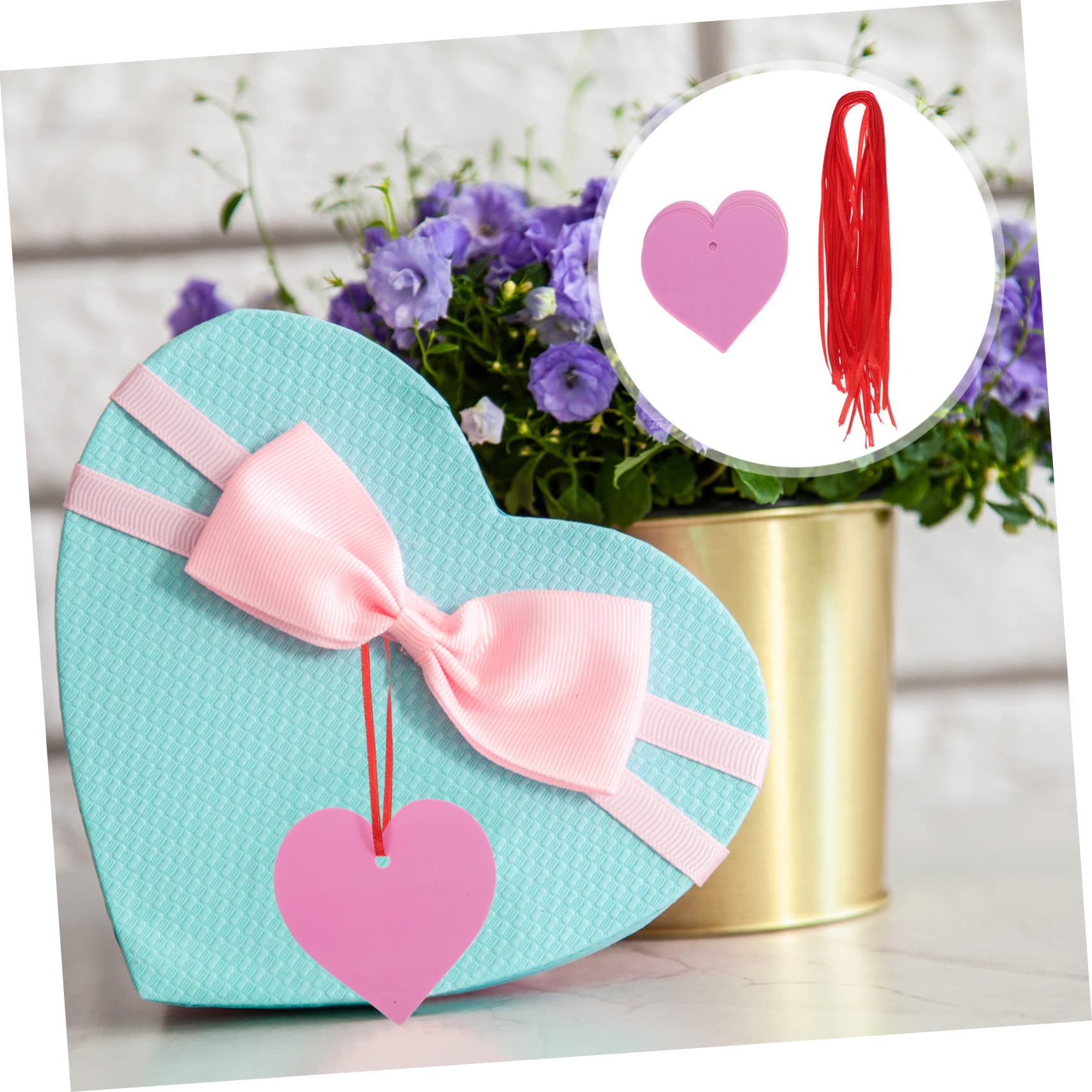 Beavorty 1 Set Wedding Message Card Plastic Tags Pink Favors Bags Tags Heart Shaped Hanging Tags Wedding Favors Tags Wedding Cards Hanging Label Tags Heart-Shaped Heart Card Pp Red