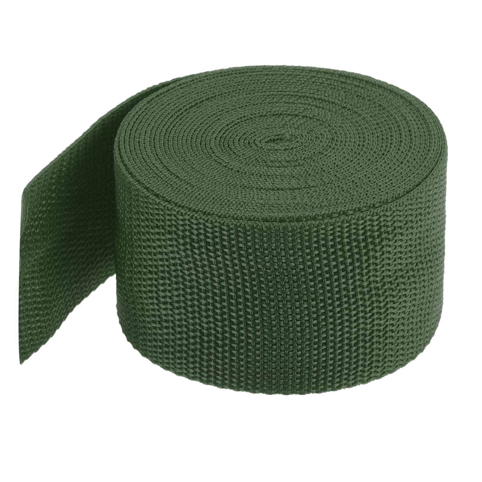 MECCANIXITY Lightweight Polypropylene Webbing Strap 2" 5 Yard Backpack Strapping Band Army Green for Outdoor Luggage Cargo Straps