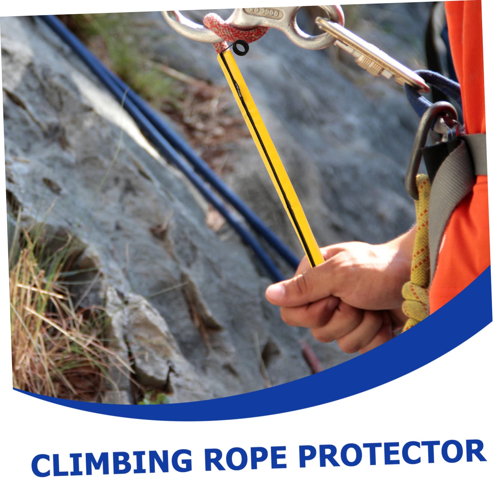 Anneome Climbing Rope Sleeve Protector Mountaineering Ropes Cover Wear-Resistant PVC Rock Climbing Accessory