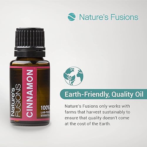 Miniatura 2 de Nature's Fusions Corteza de canela, aceites esenciales 100% puros y naturales, sin diluir, grado terapéutico para aromaterapia y uso tópico, 0.5