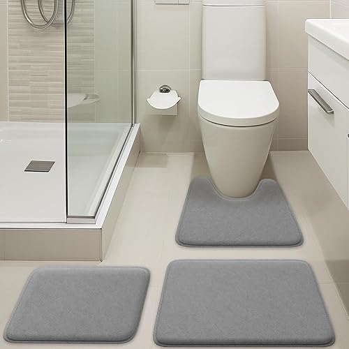 Miniatura 62 de Alfombra de baño de lujo – 1 pieza de tapete de baño con espuma viscoelástica, antideslizante y ultrasuave, altamente absorbente, fácil de limpiar -