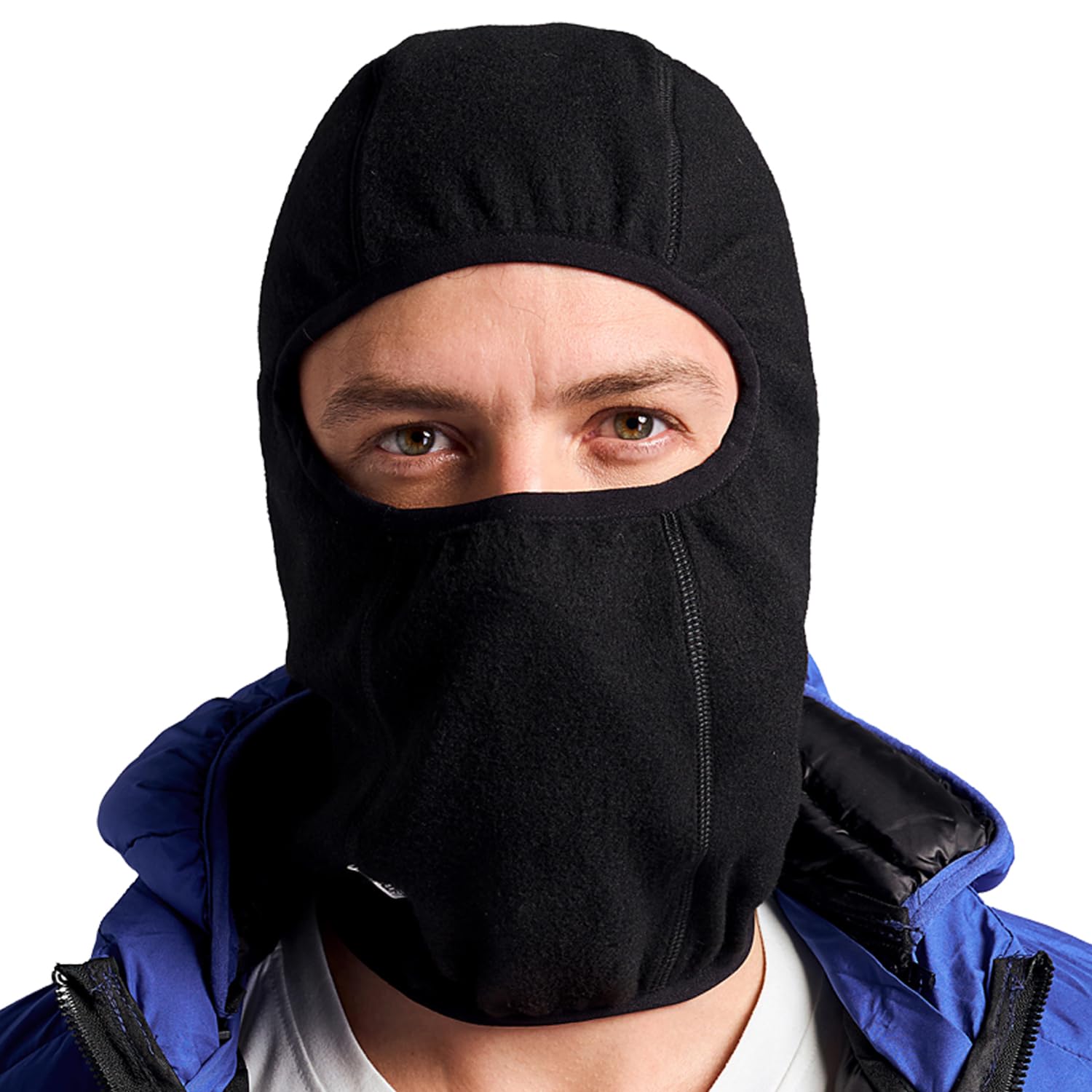 Boldfit Balaclava for Men & Women – Fleece Bike Face Mask, Moisture-Wicking, Windproof & Breathable Full Face Cover for Riding, Skiing, Hiking & Outdoor Use Black