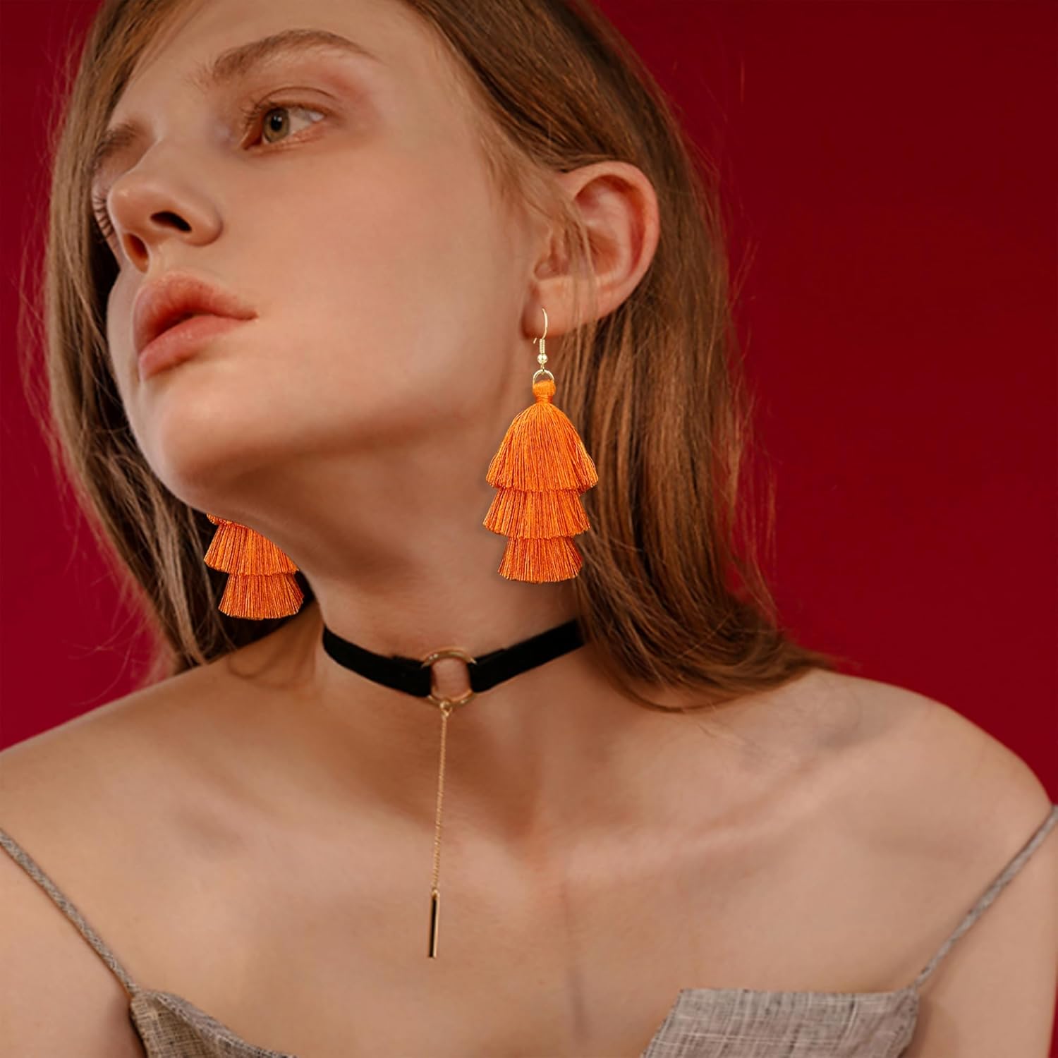 Colorful Tassel Earrings Layered Tassel Earrings Bohemian Dangle Drop Earrings for Women Girls Fashion Jewelry Valentine Birthday Party Gift - Image 4