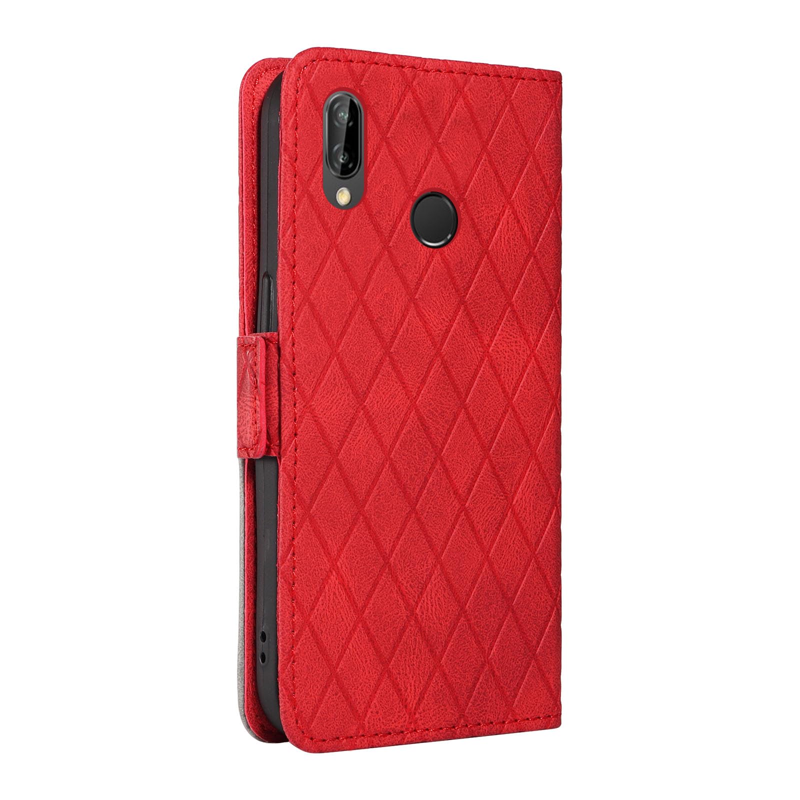 Funda De Cuero PU Estilo Libro Para Huawei P20 Lite / Nova 3e - Con Ranura Para Tarjetas, Soporte Y Cinturón De Mano