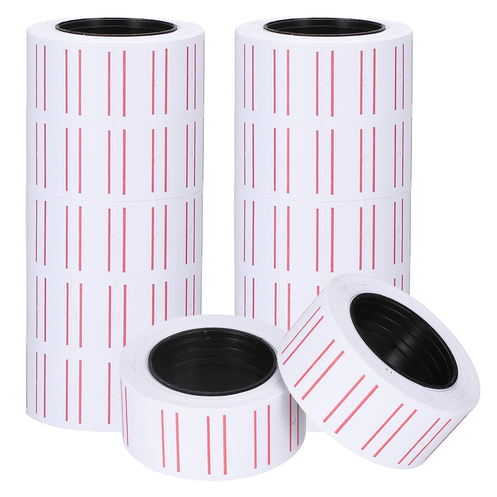 PATIKIL Price Gun Labels for Mx-5500, (10 Roll 4000Pcs, White/Red), Sticky Price Marker Label Stickers Blank Tag Stickers, Suit for - Retail Shop Office