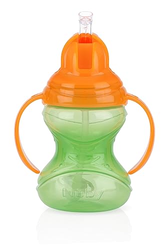 Miniatura 7 de Nuby No-Spill Flip N' Sip Clik-It Taza con 360 pajitas, 8 onzas, los colores pueden variar, multicolor