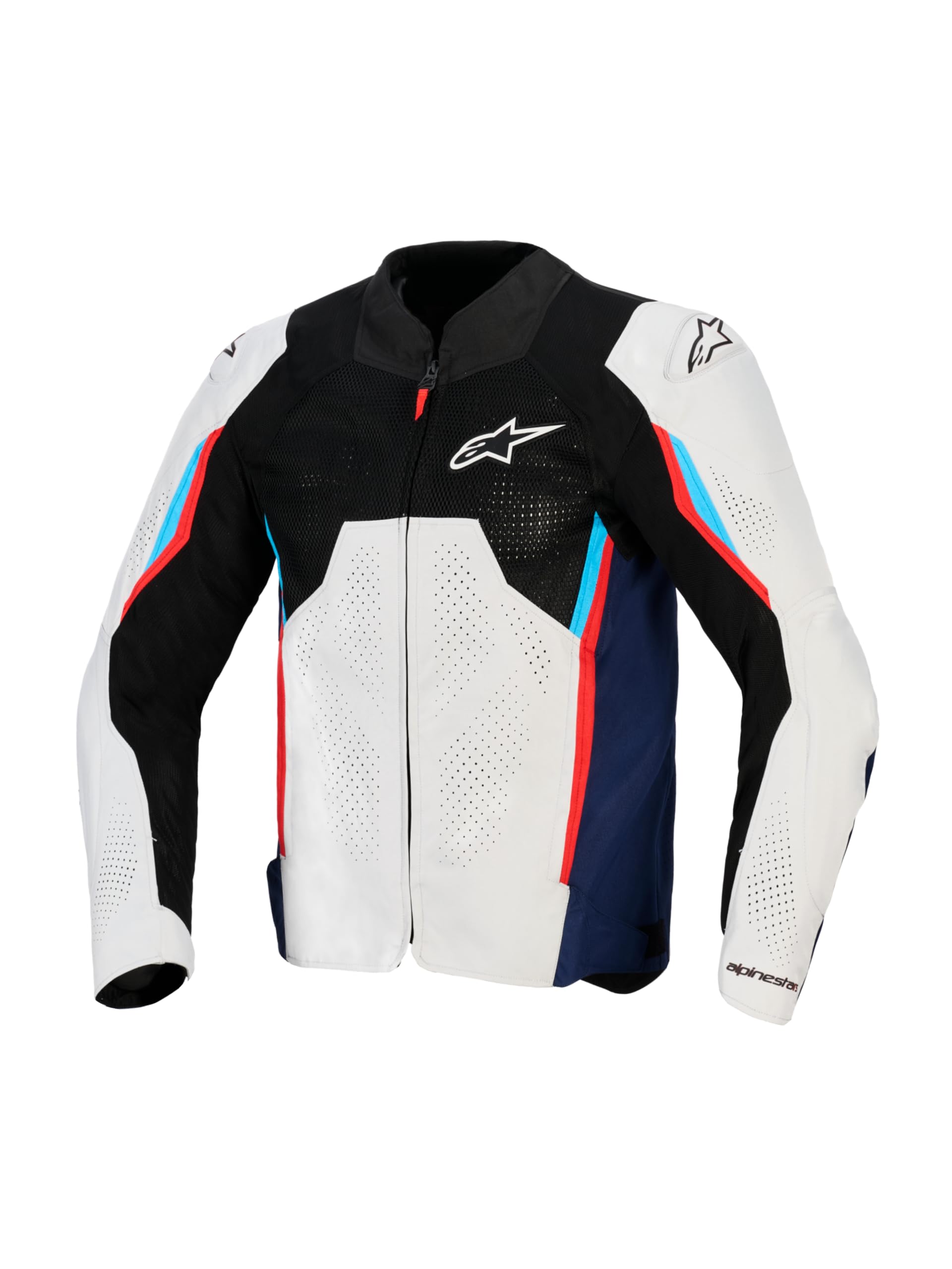 Alpinestars AST V3 Air Giacca tessile da motocicletta perforata, grigio/blu/rosso, L