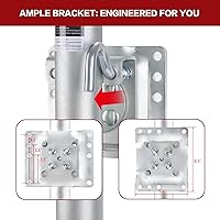 Vista 6 de TYT Gato giratorio de remolque de barco de 2000 libras con ruedas dobles de 6 pulgadas, elevación de 12 pulgadas, el gato de remolque de RV tiene un