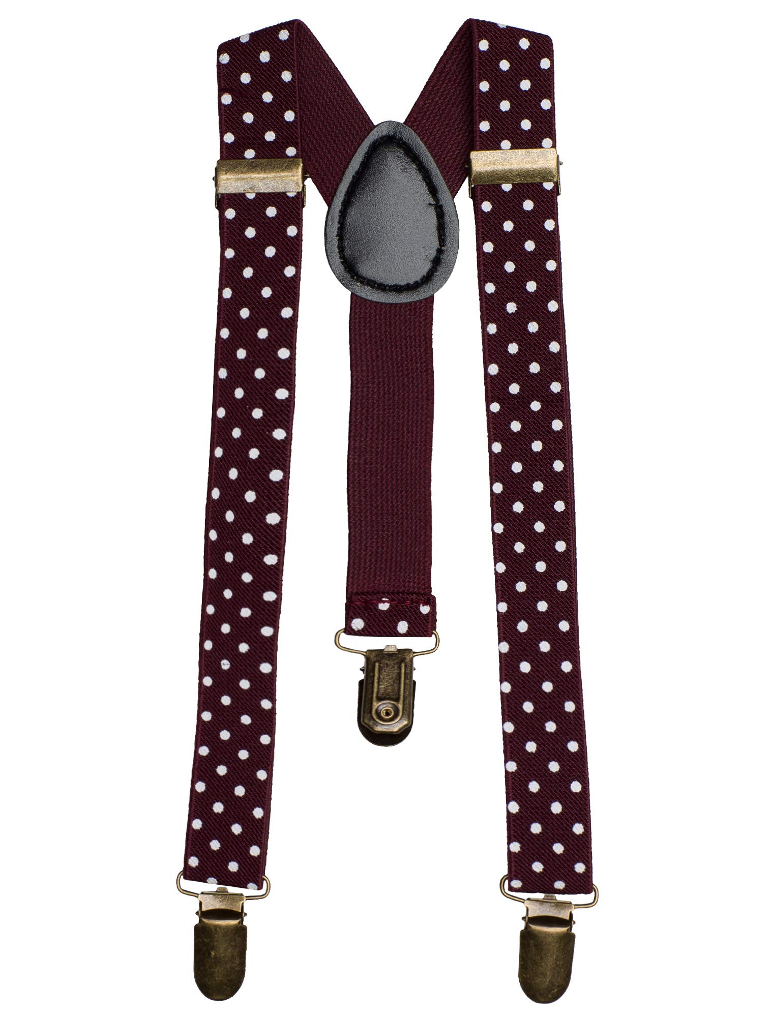 Paisley of London, Boys Polka Dot Braces, Trouser Braces, Boys Suspenders, Burgundy