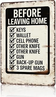 Funny Metal Tin Sign Sweet Home -Before Leaving Home Bring Key for House Room Bedroom Decor 8X12inch-04