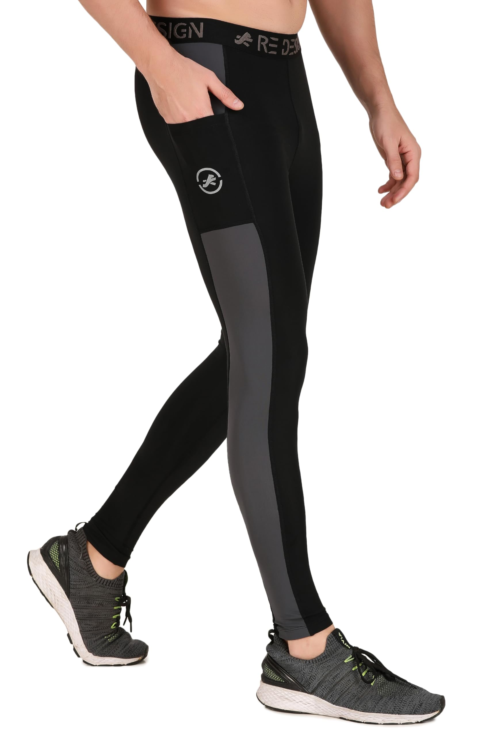 redesign apparels Men's Nylon DC Pocket Compression Pant for Running, Gym and Other Sports-picture-15