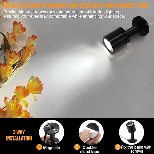 Miniatura 4 de Mini foco LED para interiores, iluminación decorativa para estantes de exhibición, pinturas, plantas, joyas, escaparate, debajo del gabinete, luz