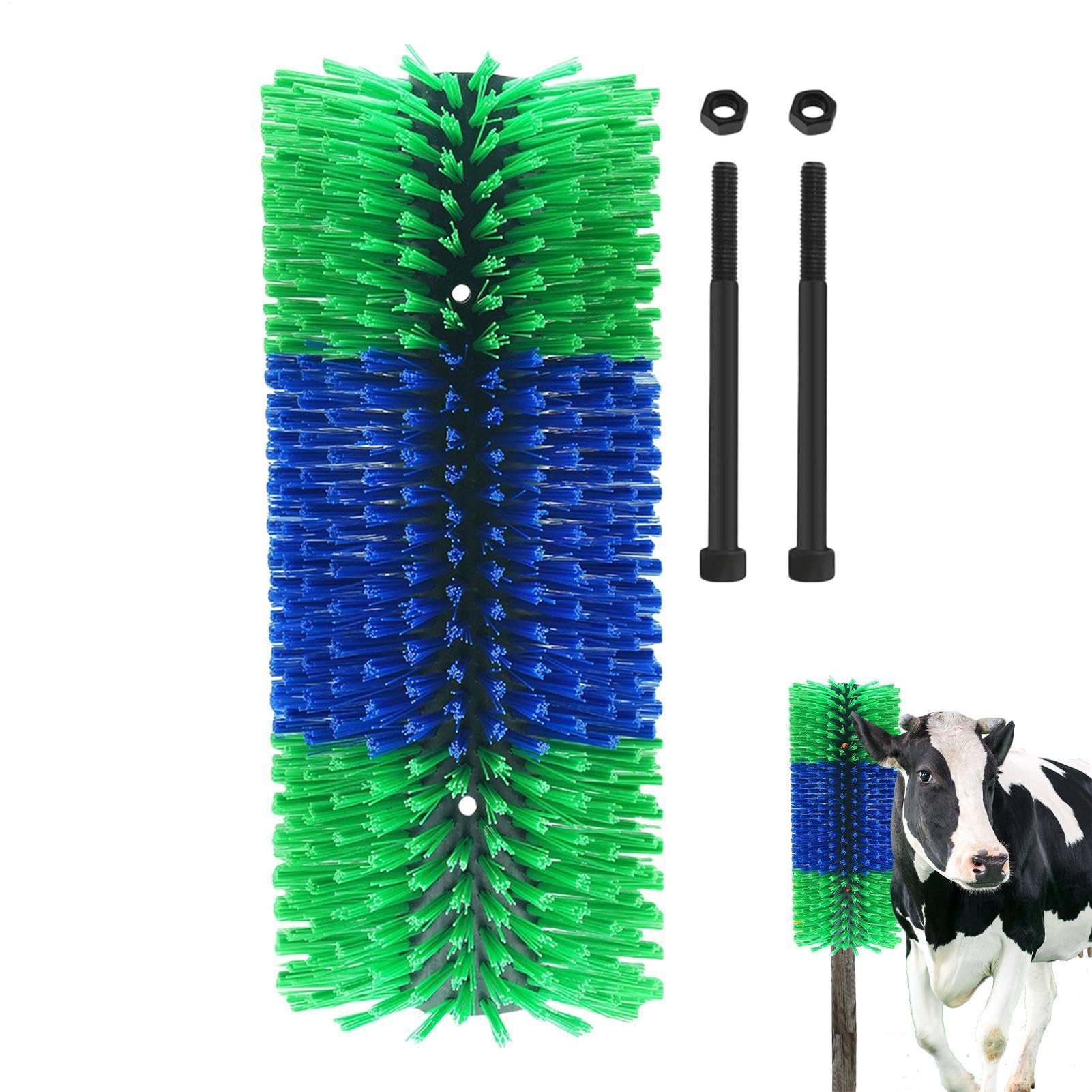 Drapak dla konia, szczotka do drapania konia Masażer do włosów ze szczotką | Pełny masaż szczotka do usuwania zwierząt gospodarskich podwójna śruba dla osła, konia, krowy, muła