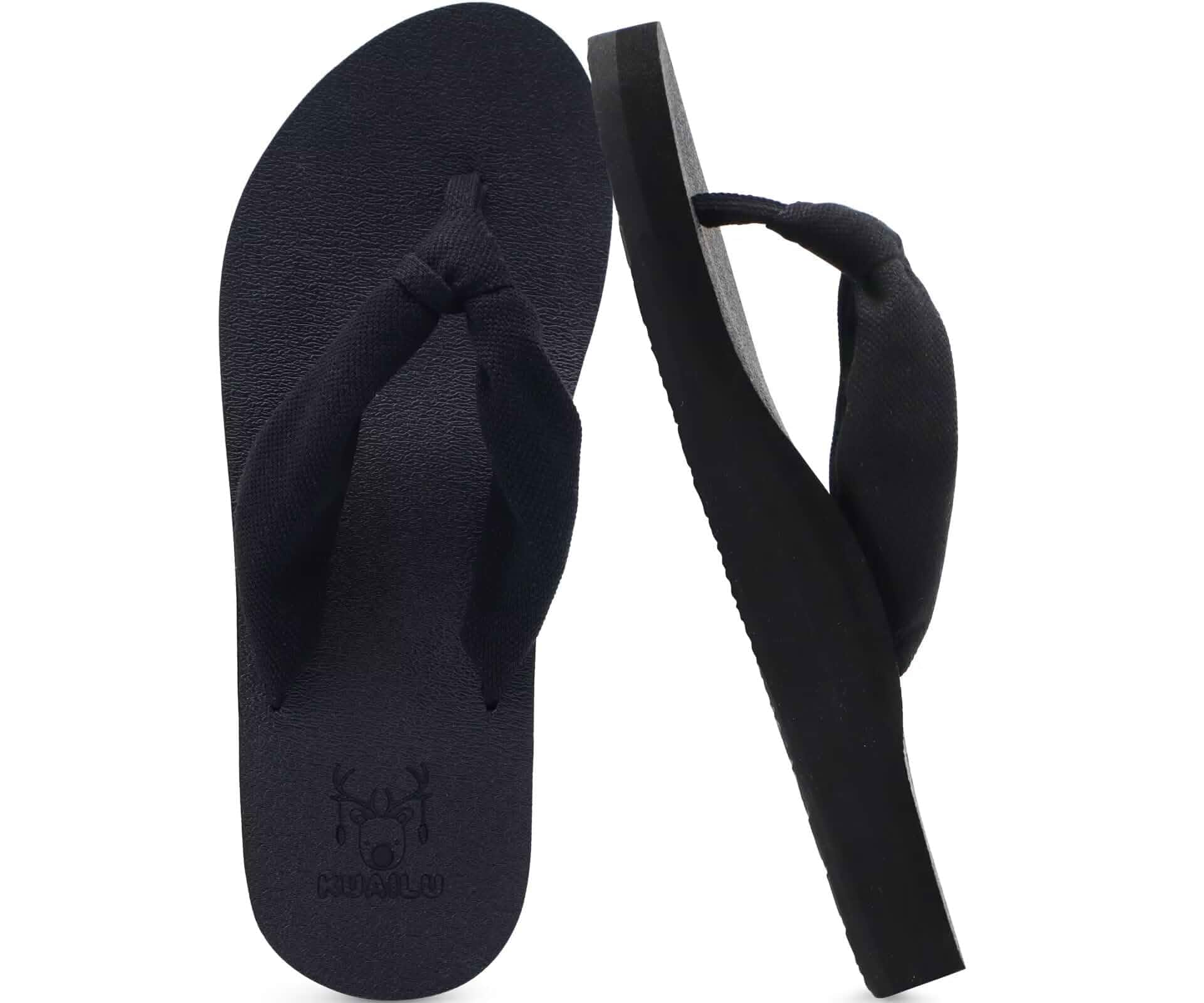 KuaiLu Flip Flops for Women with Arch Support Summer Beach Thong Sandals Comfortable Yoga Mat Walking Shoes Cushion Slip On Casual Outfits Indoor Outdoor