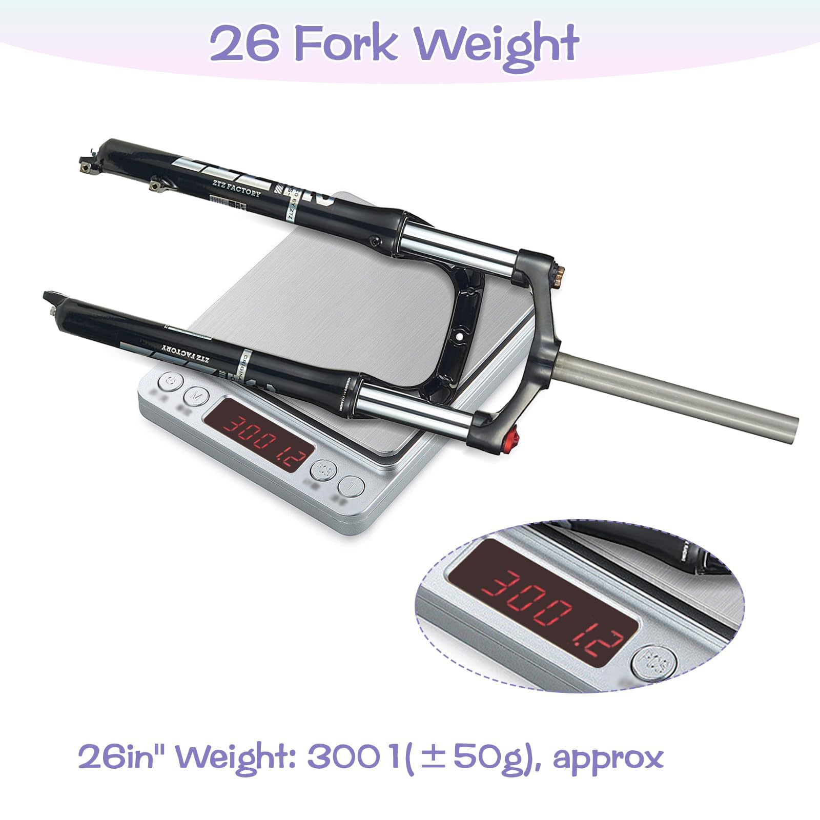 Amazon.com : ZTZ 26 * 4.0 inch Fat Tire MTB Suspension Fork