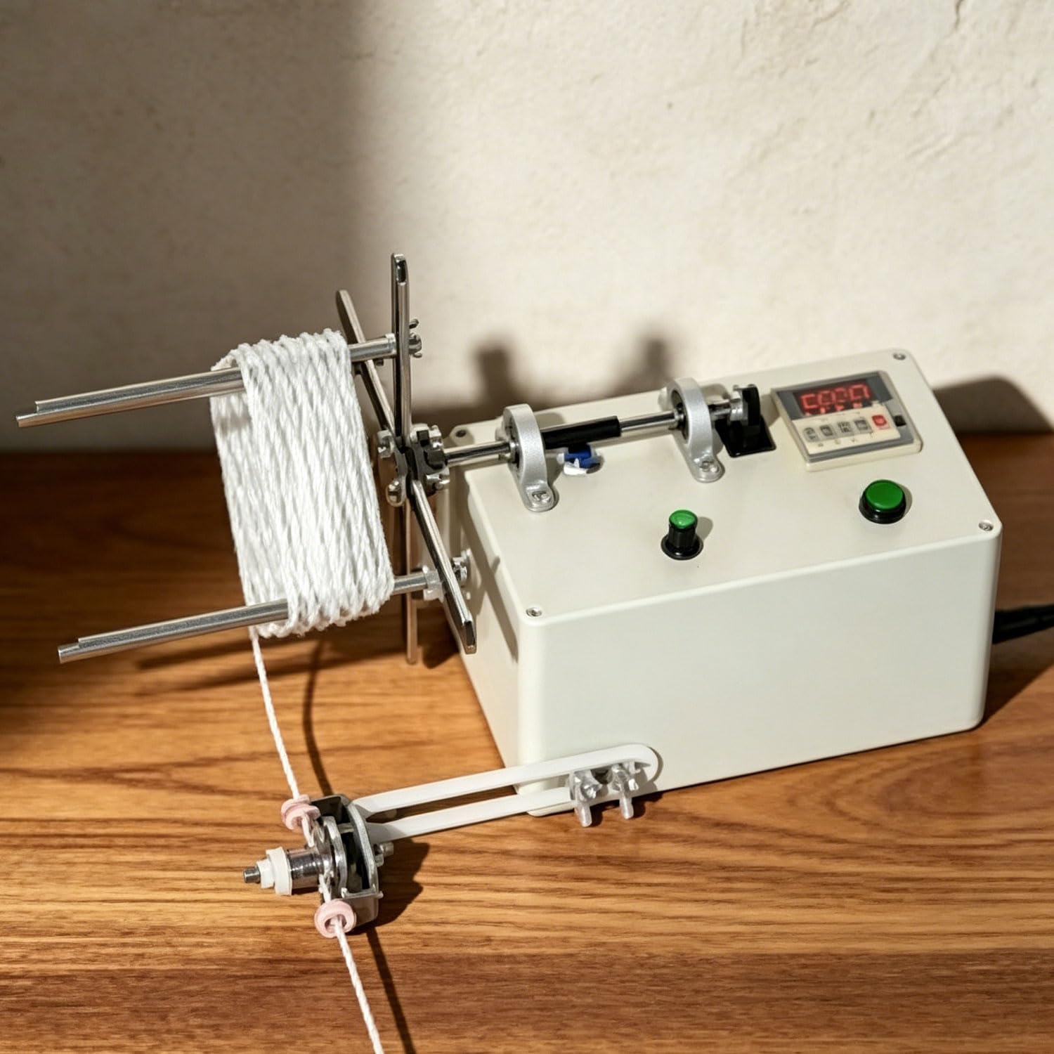 JOSBY 3200rpm Electric Tassel Winding Machine, Smart Yarn Reel Braiding Tool, Adjustable Speed, Automatic Counting, Automatic Pause, Reset Function, for Tassels, Fine Threads,fishing Line, Bracelets