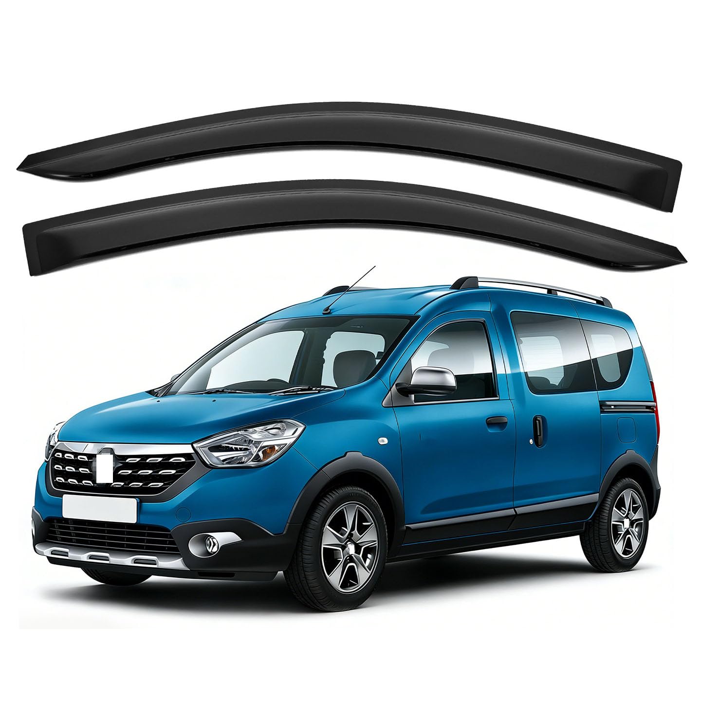 lixuejian 2 Piece Car Wind Deflectors,for Dacia Dokker F67 2012+,Car Side Window Visor,Rain Deflector