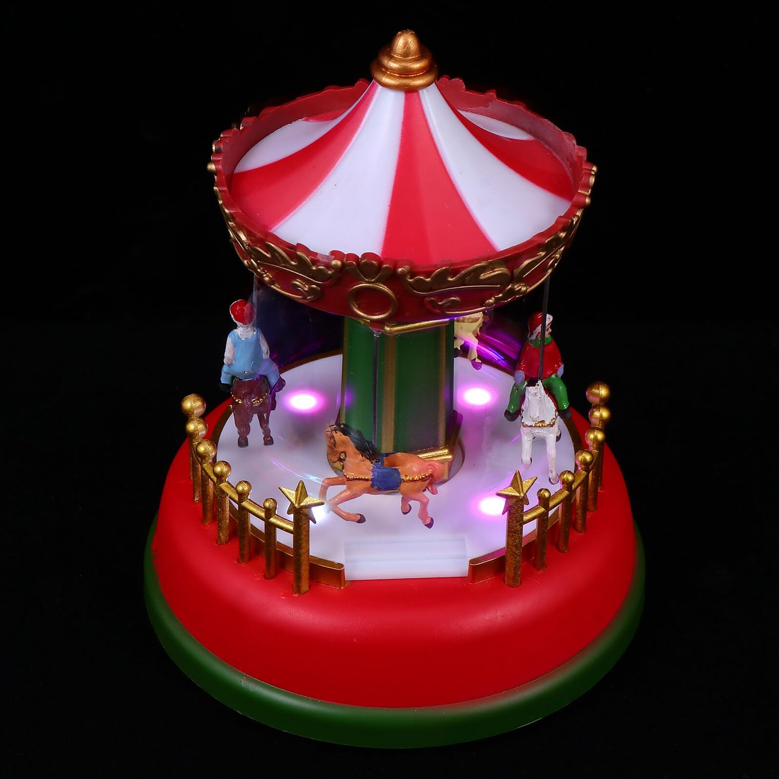 Mobestech 1pezzi Giostra Forma di Decorazione Natalizia Decorazione Luminosa per Casa Carillon Musica Chiara Regalo Elegante per Feste per Bar Librerie e Soggiorni