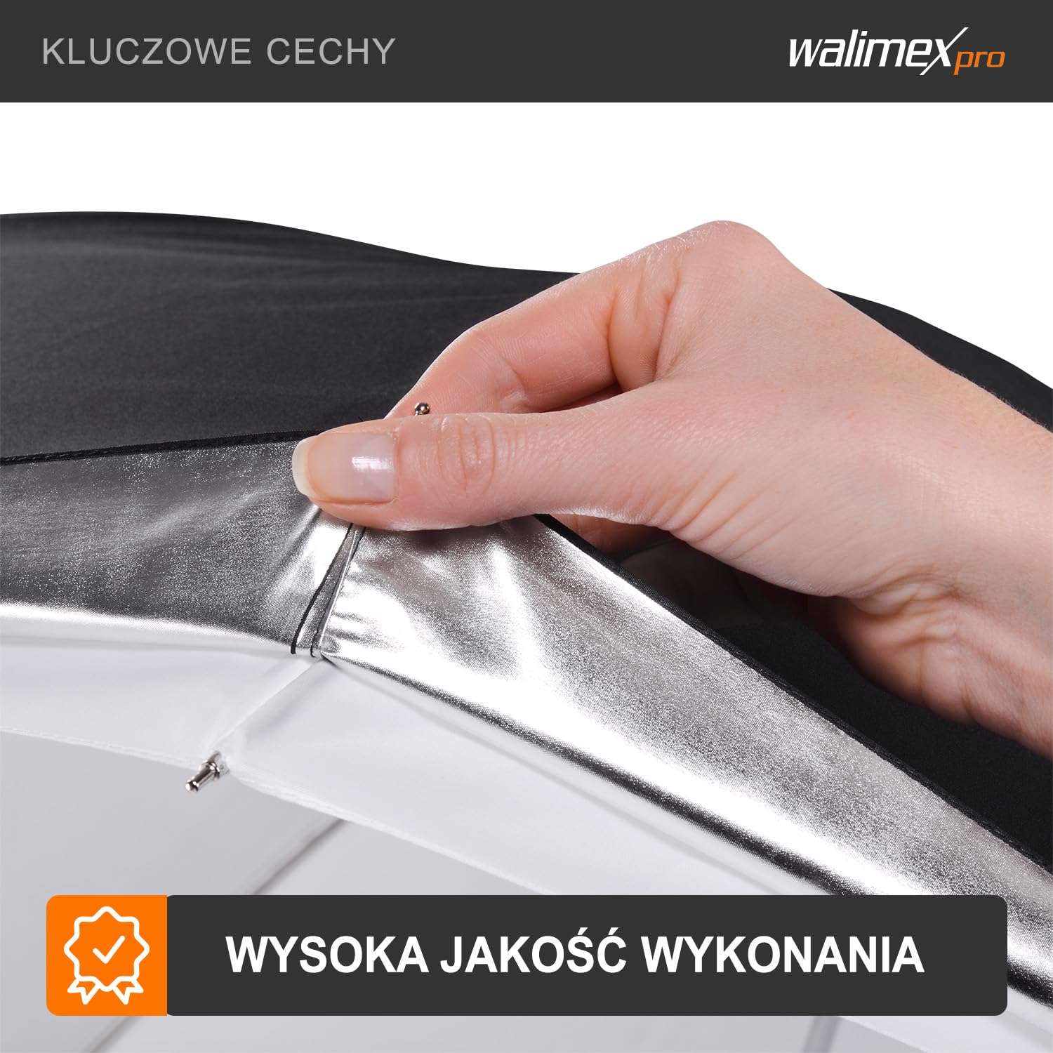Walimex Pro parasol odblaskowy 2 w 1, biały, 150 cm