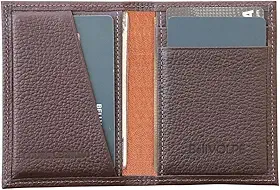 Carteira Masculina Antifurto Proteção RFID Slim Mini Couro Legítimo Cartões Cédulas CNH CIN Loja de Fabrica (Marrom)