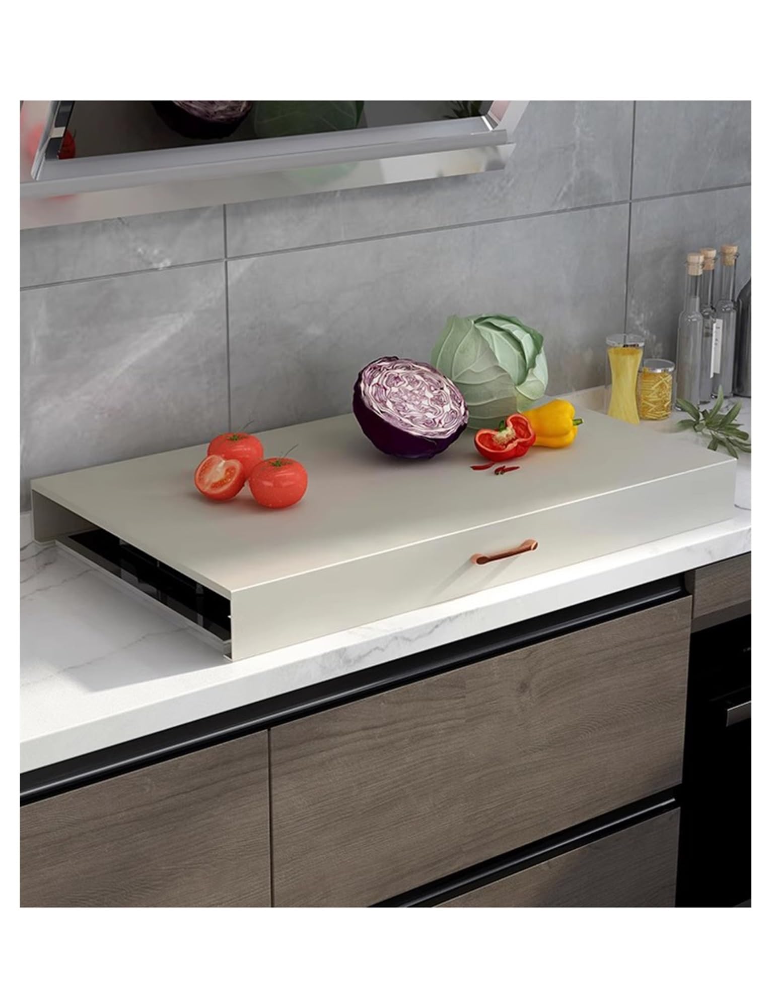 Cubierta for estufa, cubiertas protectoras for cocina, protector de placa de fideos, soporte for estufa de gas for ampliar el espacio de la cocina.(80x50x9cm/31.5x19.7x3.5in)