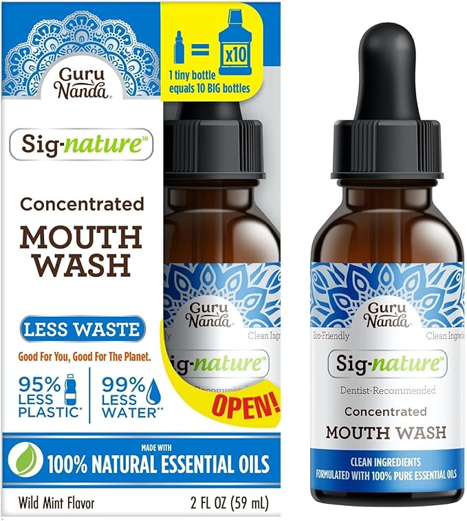 GuruNanda Concentrated Mouthwash, Helps Reduce Bad Breath, Promotes