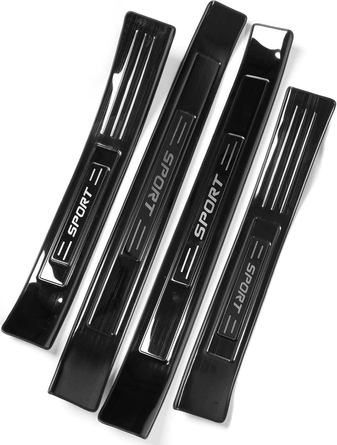 for Toyota RAV4 2025 2024 2023 Door Sill Protector Cover, Stainless Steel Outer Door Entry Guard Plate Fit for RAV-4 2022 2021 2020 2019 Trim Accessories Interior Decoration Sticker-Black