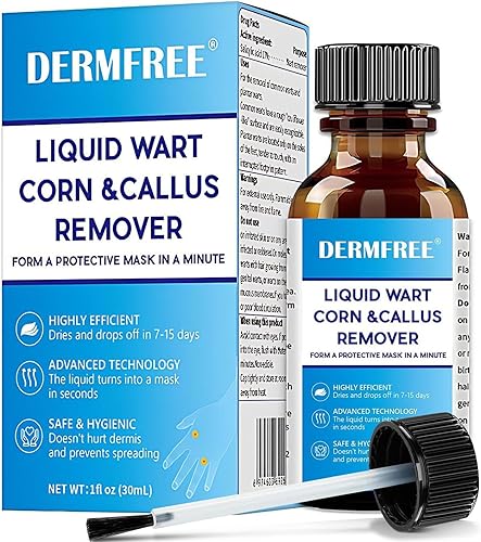 DERMFREE BITANK LIGUID - Removedor de verrugas de acción rápida con ácido salicílico, verrugas plantares, verrugas comunes, 1 floz (1.0 fl oz)