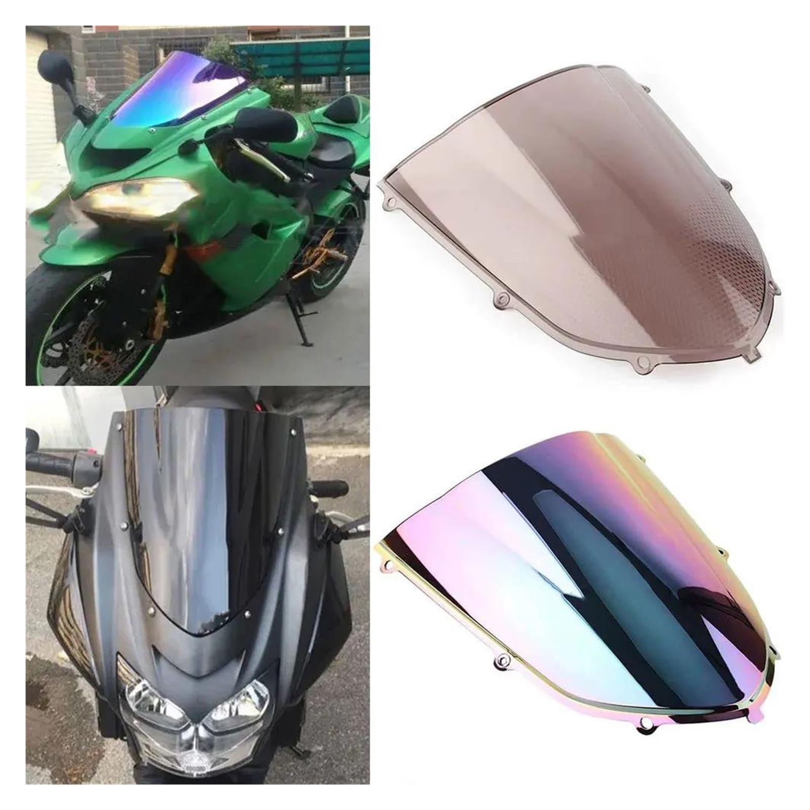 Spojler przedłużający szyba przednia Pasuje do Z750S Z 750S ZX10R ZX 10R 2004-2007 motocyklowa podwójna bańka owiewka przedniej szyby Deflektor motocykla(2)