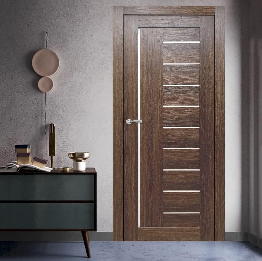 Buy Valusso Design Prefinished Solid Wood Core Frosted Milky Glass Door