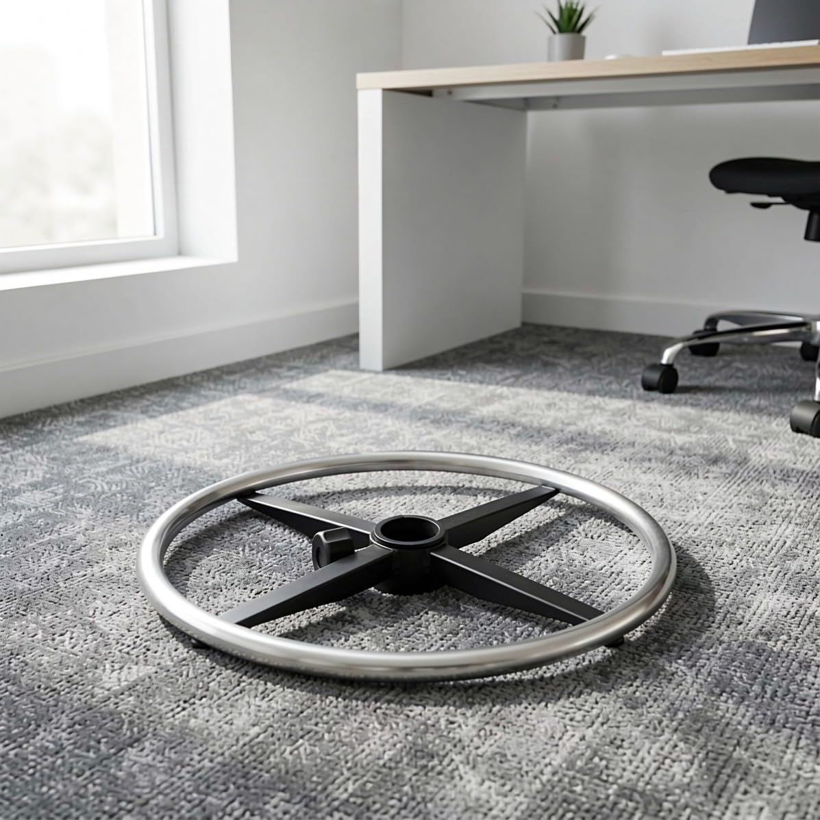 Veemoon 2 Piezas Anillo Reposapiés Redondo de 35cm para Silla de Oficina