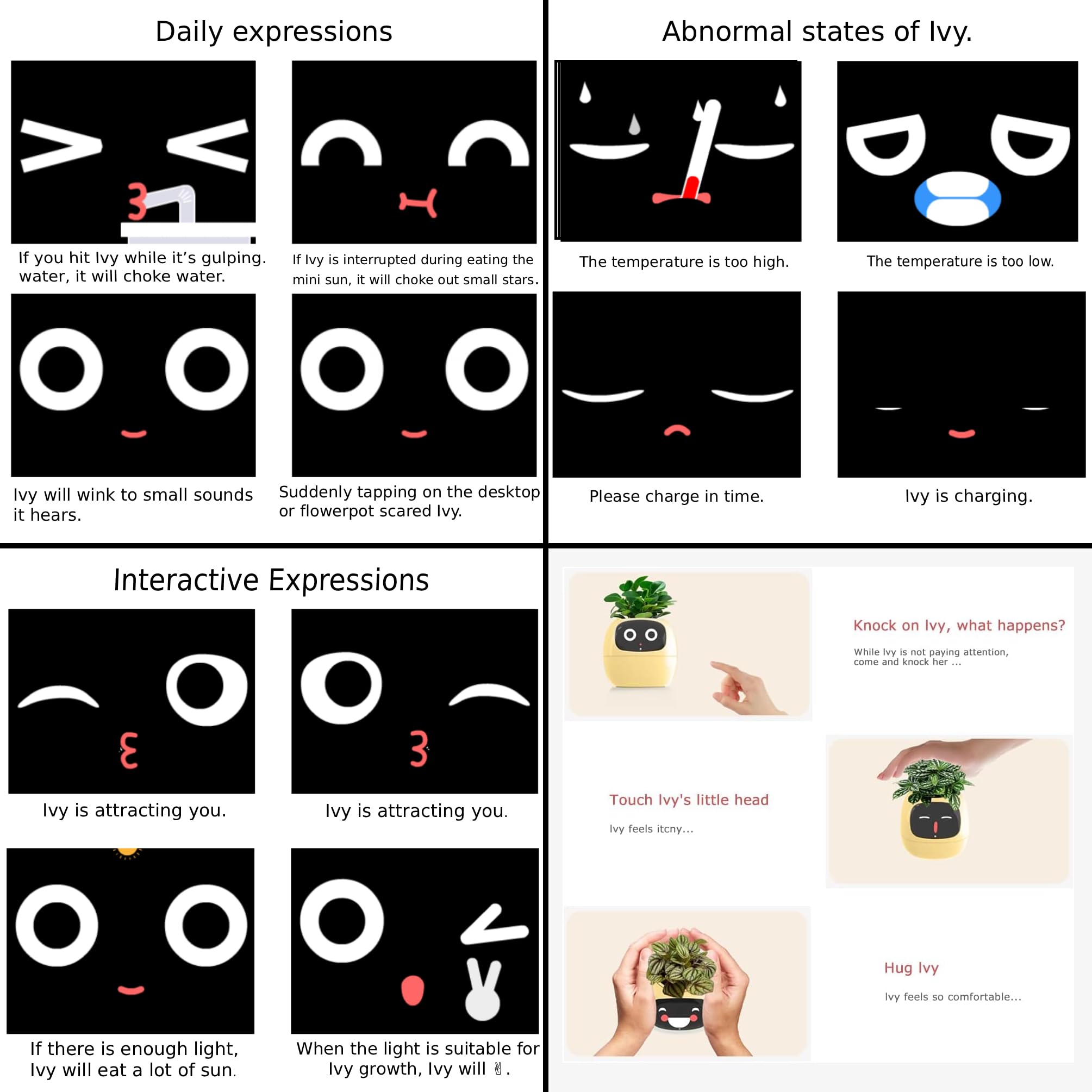 Linda Maceta Inteligente Interactiva, Multifuncional, Inteligente, Macetas de 10 cm para Interiores, Adecuado Como Regalo, Para Suculentas y Otros (Amarillo)
