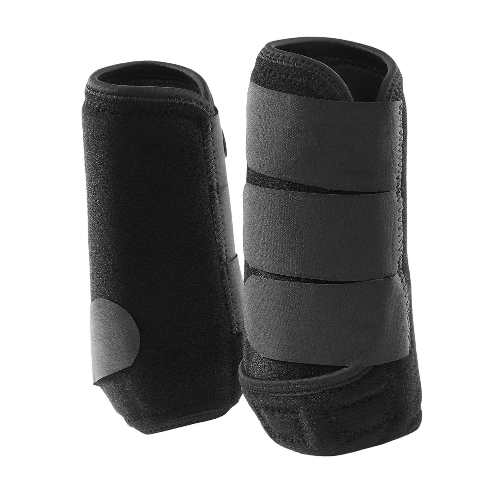 Yiju 2X Horse Boots Leg Protection Lightweight Professional Breathable Leg Guard Leg Wraps for Jumping Riding Equestrian Equipment, Hind Leg L