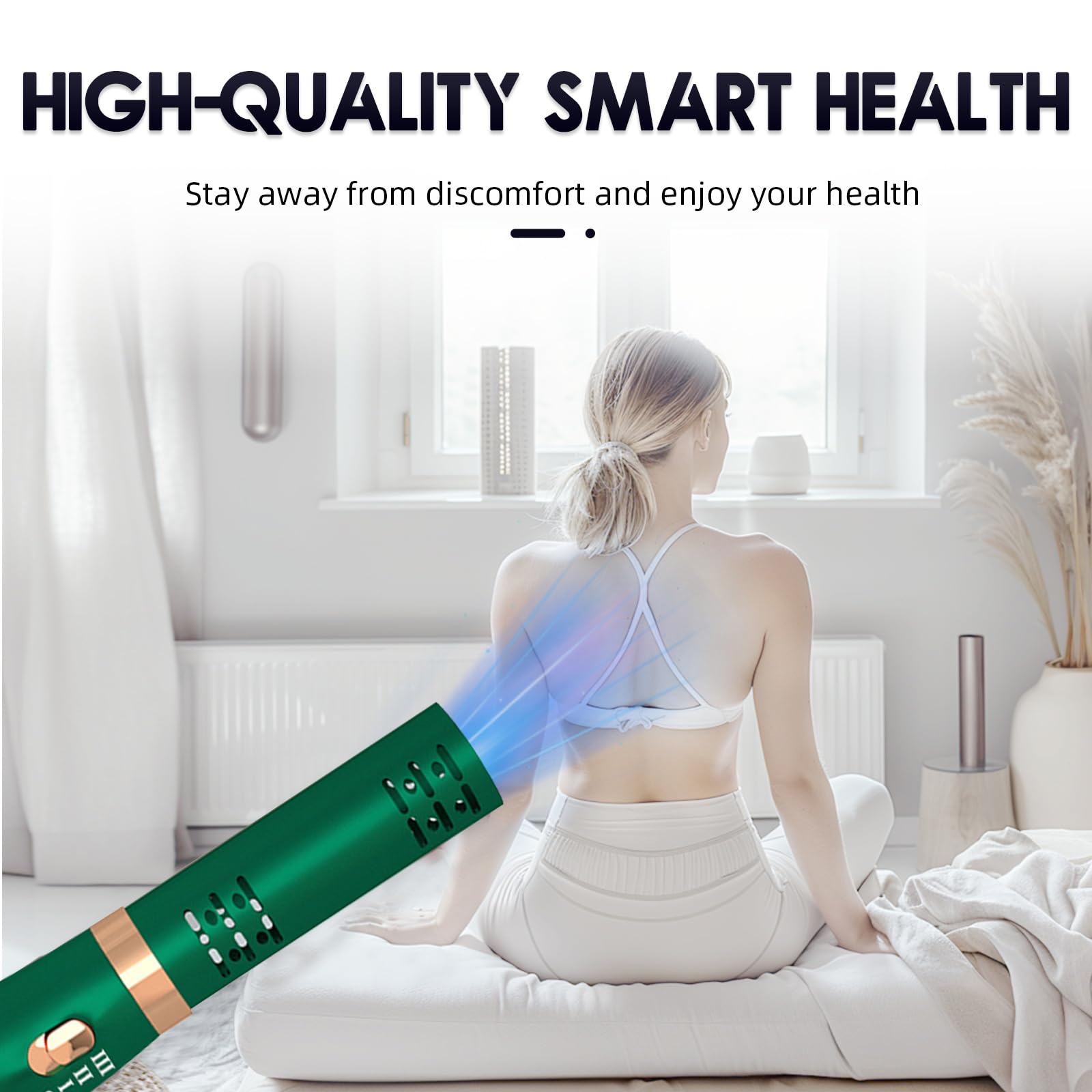 Terahertz - Bacchetta di frequenza avanzata con funzione di riscaldamento per benessere e relax, offre massaggi e benefici per la salute quantistica