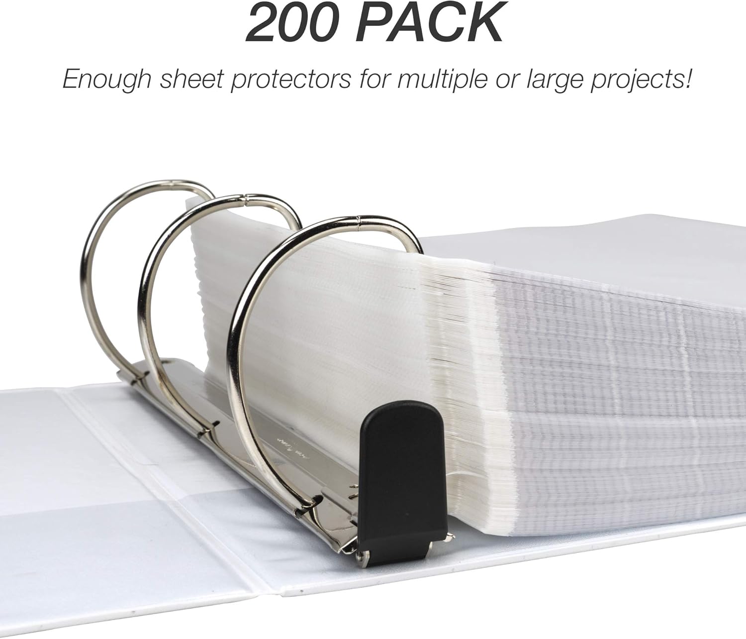Samsill 200 Pack Heavyweight Clear Sheet Protectors for 3 Ring Binder, Archival Safe, Top Load 8.5 x 11 Inches : Office Products