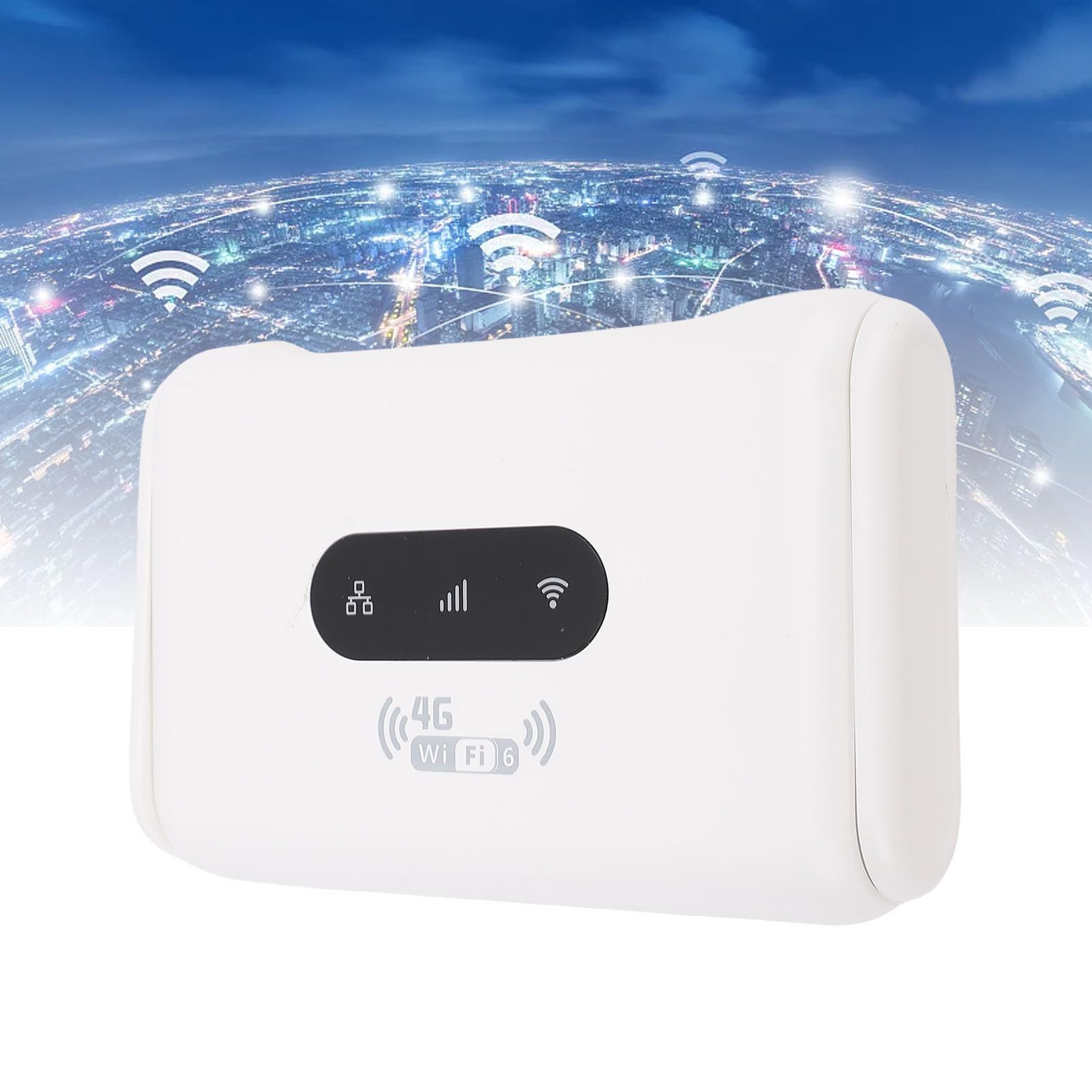 ASHATA Bezprzewodowy Router 4G LTE z Gniazdem Karty SIM, Odblokowany Router 4G CPE LTE WiFi Hotspot, Modem USB 300Mbps z 2 Antenami, Obsługa do 32 urządzeń, Wersja Europejska