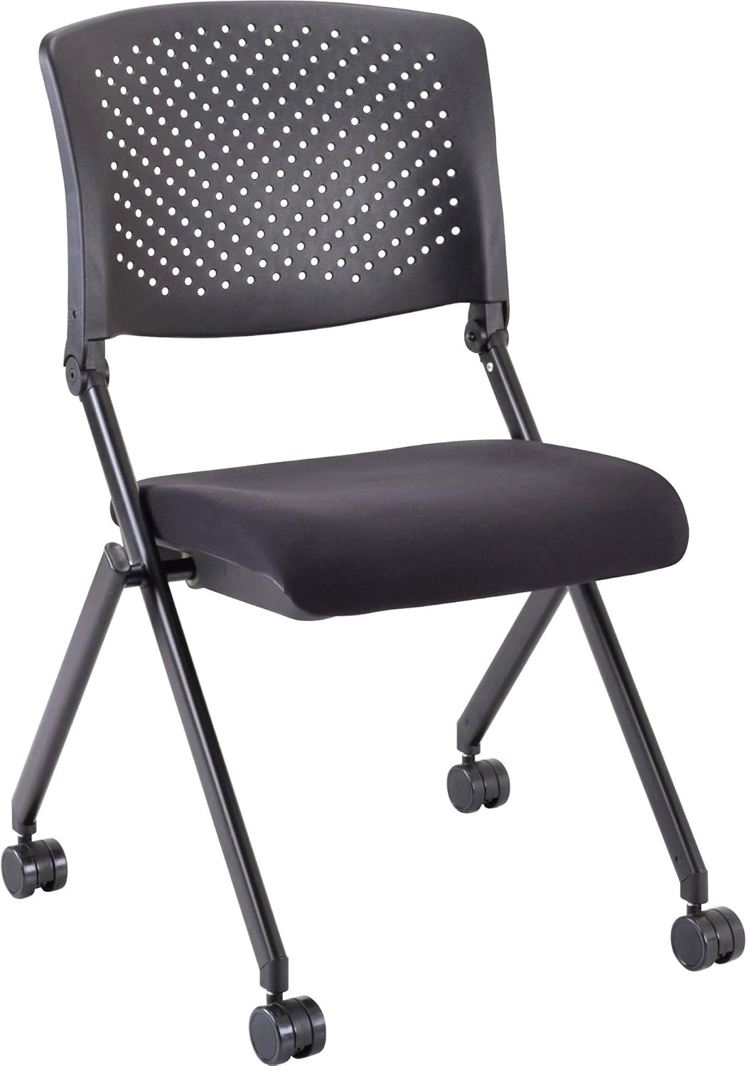 Lorell Nesting Black Folding Chair (Pack of 2)