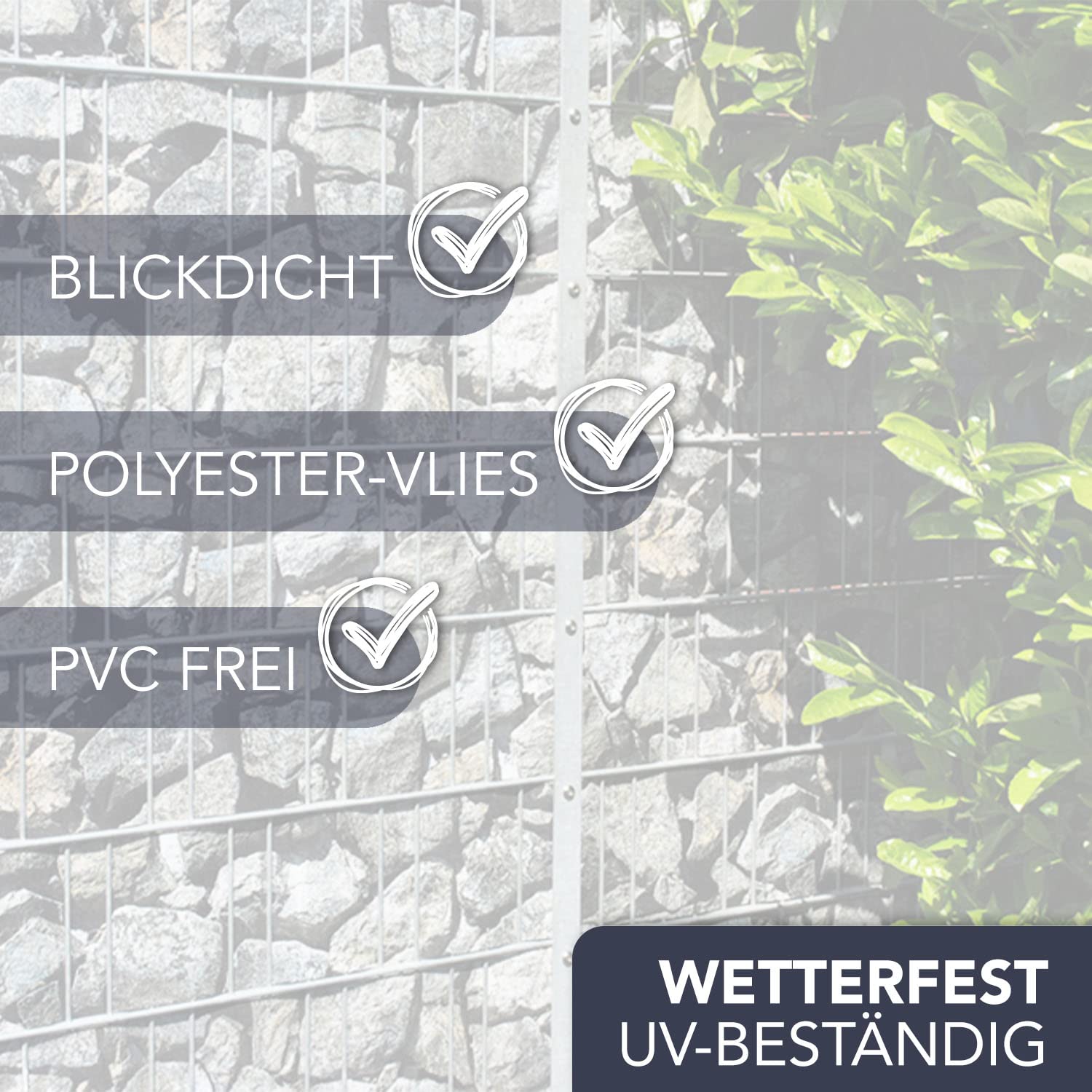 PerfectHD Zaunsichtschutz - Sichtschutz mit Motiv - Sichtschutz Bedruckt -  Kirschlorbeer - Polyester Gewebe - 26 m Rolle - 19 cm breit - 32 Motive :  Amazon.de: Haustier