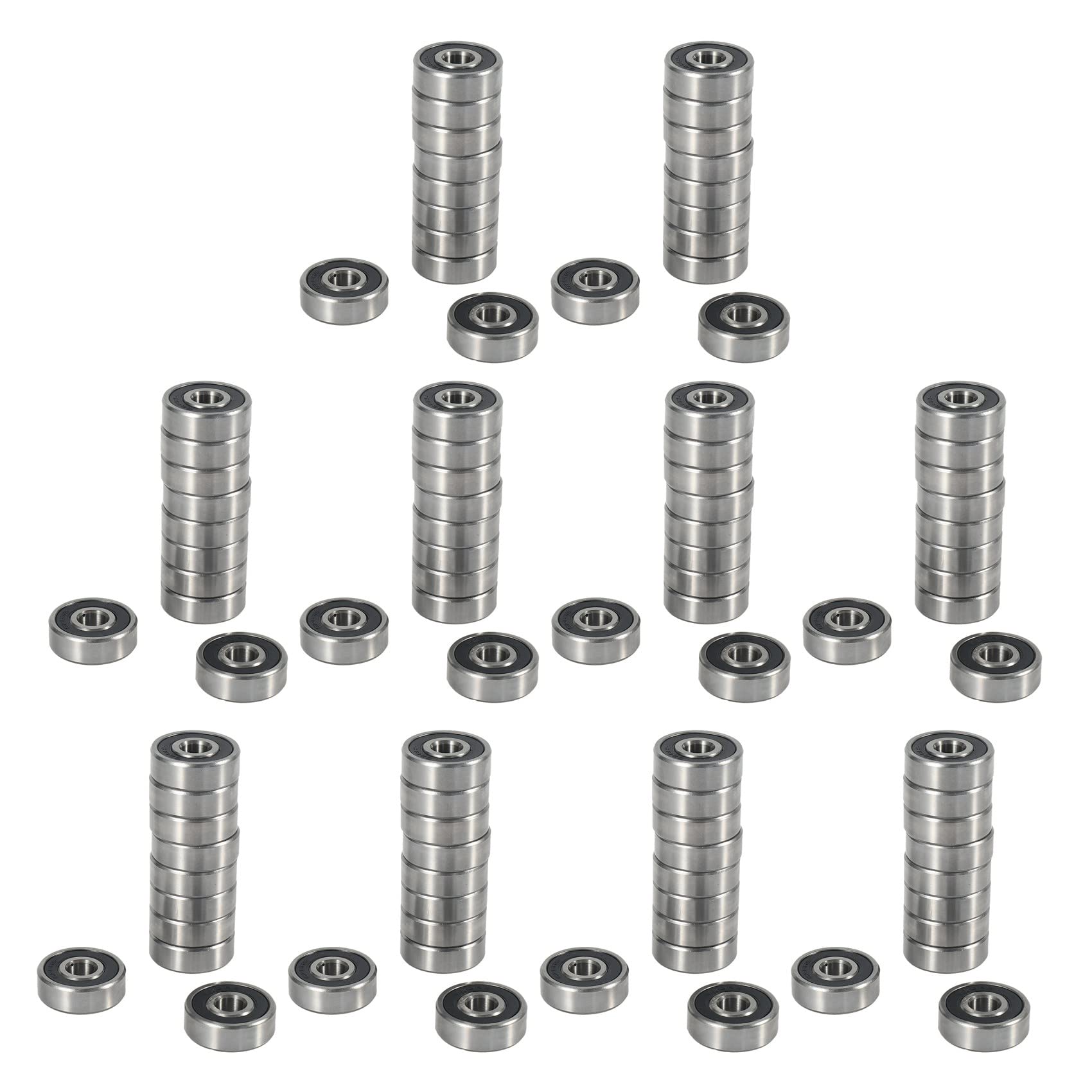 100 Pezzi 628RS 8mmx24mmx8mm Cuscinetto A Sfere A Profonda Miniaturizzato A Tenuta Stagna