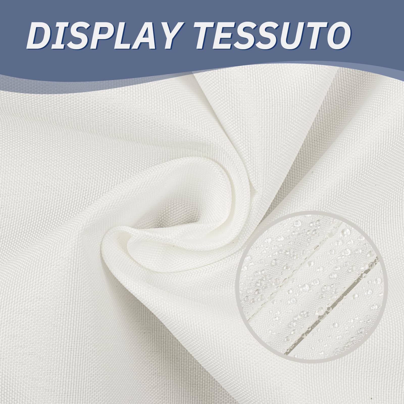 HENG FENG Frangivista per Balcone 0.8x3m, 160g/㎡ PES Telo Balcone ringhiera,Protezione Privacy, Anti-UV, Impermeabile,Resistente al Vento, con Cinghie, Crema