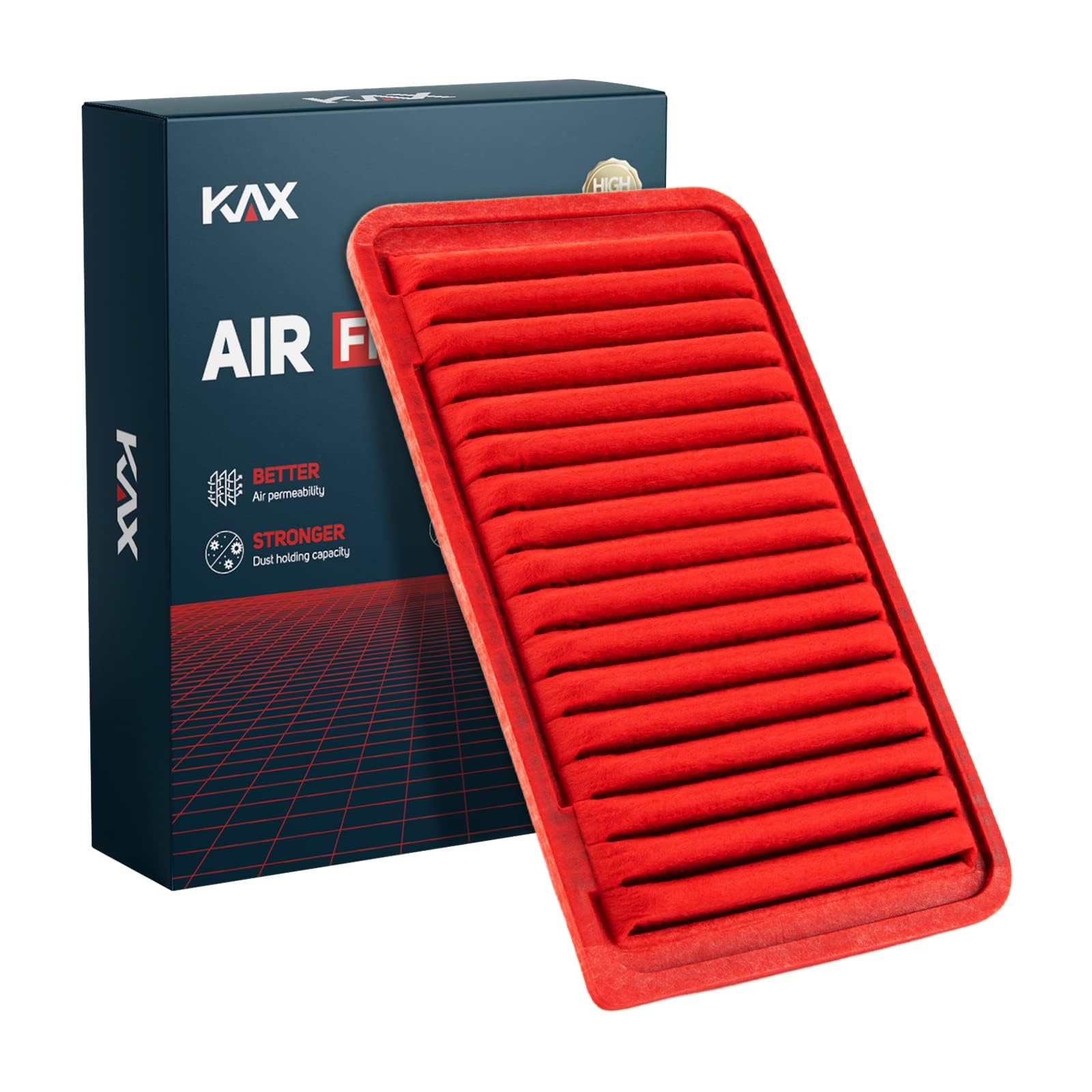 KAX Premium Engine Air Filter, CA9360 Replacement for Toyota Camry 2002-2011, Sienna 2004-2010, Highlander 2001-2007/2009-2013, Solara 2004-2008, Lexus ES300, ES330, RX330, RX350