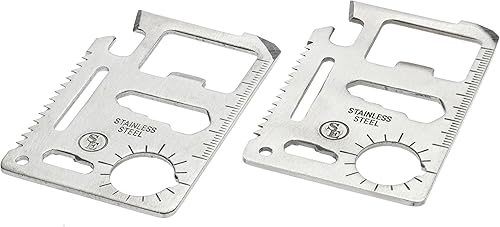 SE Herramientas de bolsillo de supervivencia de acero inoxidable de 11 funciones (paquete de 2) - MT908-2