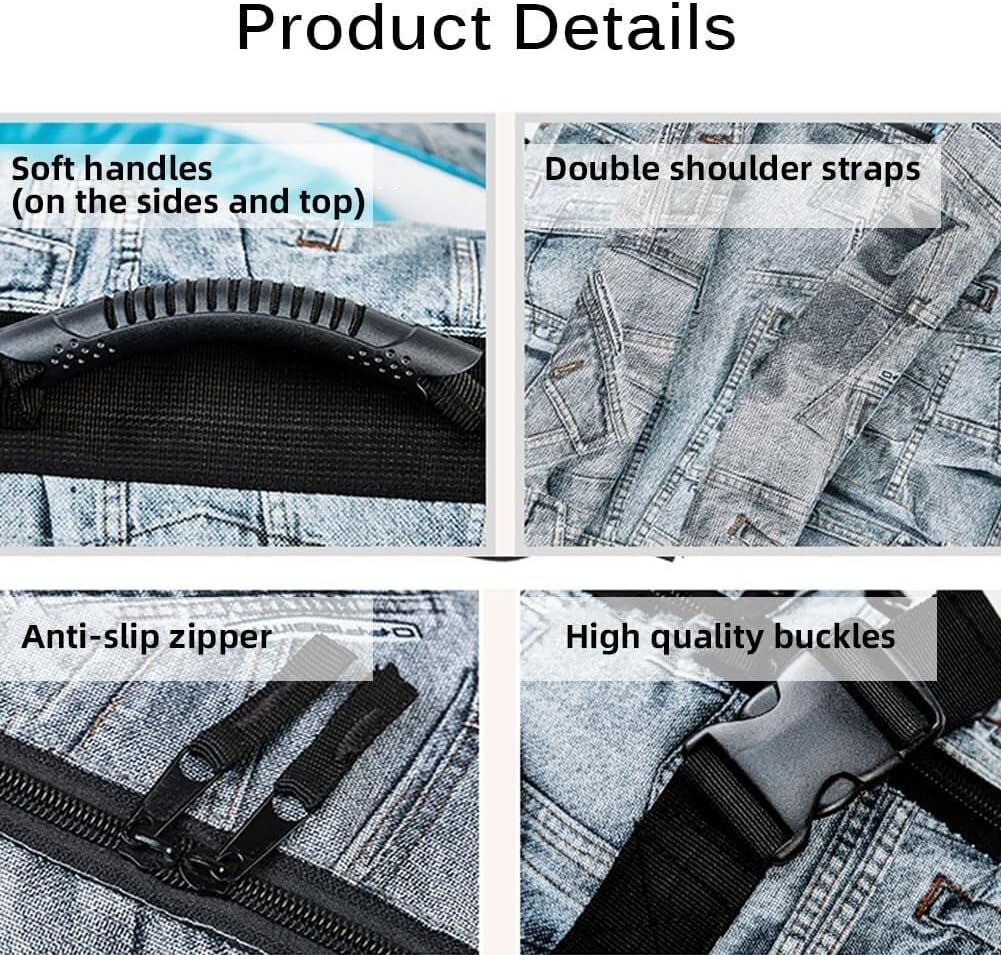 Rolling Double Ski Bag,Sport Tent Padded Snowboard Bag with Wheels Travel Bag,for Skis Single Snowboard and Snowboard Boots